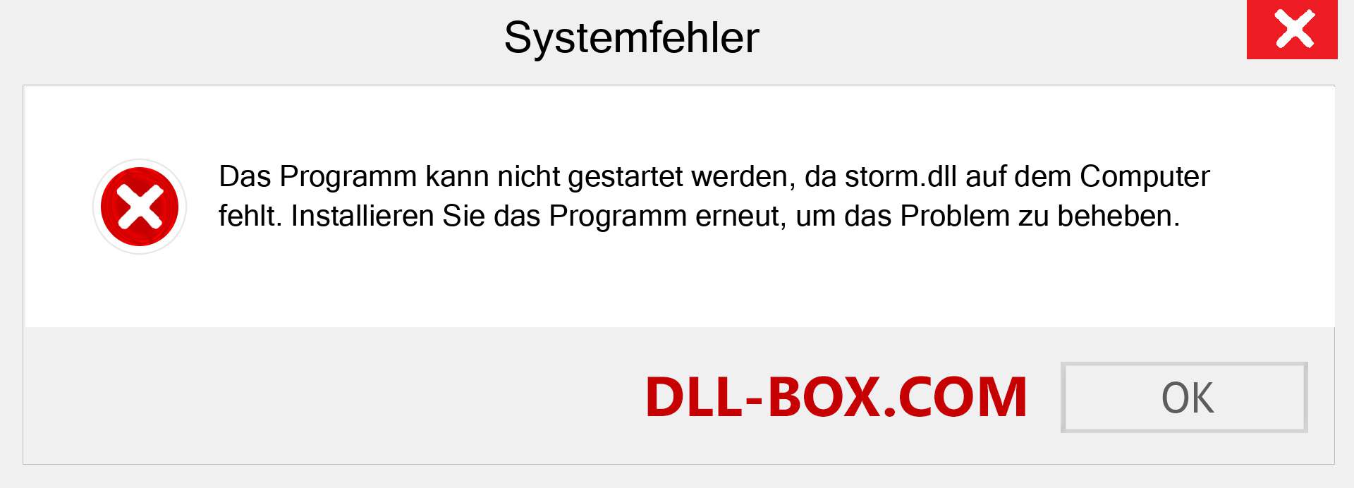 storm.dll-Datei fehlt?. Download für Windows 7, 8, 10 - Fix storm dll Missing Error unter Windows, Fotos, Bildern