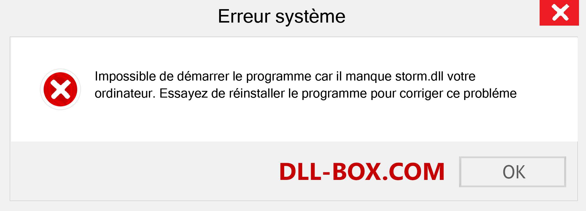 Le fichier storm.dll est manquant ?. Télécharger pour Windows 7, 8, 10 - Correction de l'erreur manquante storm dll sur Windows, photos, images