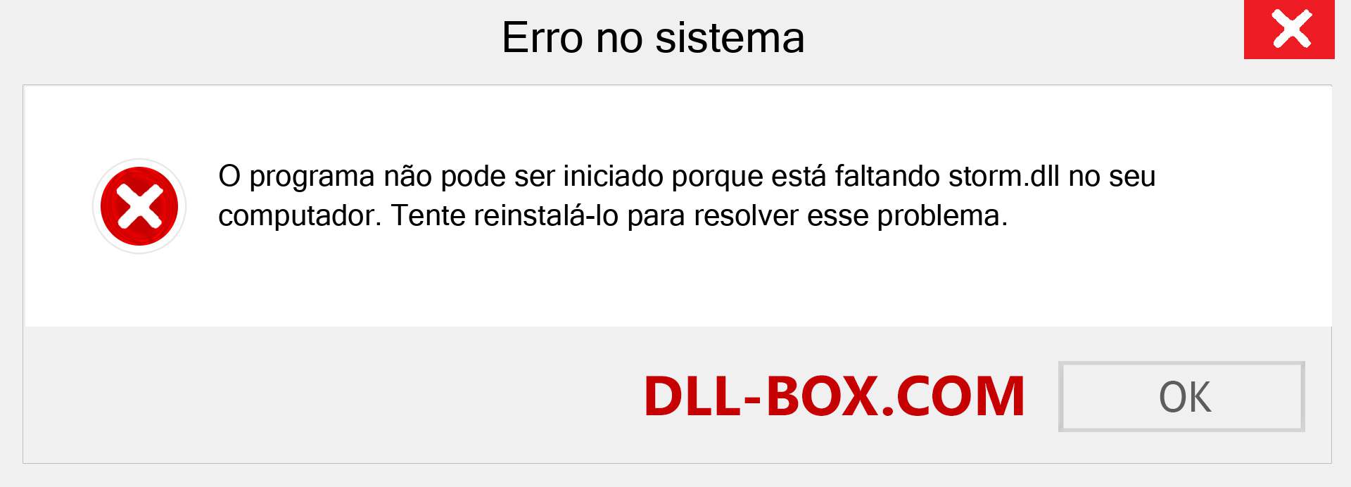 Arquivo storm.dll ausente ?. Download para Windows 7, 8, 10 - Correção de erro ausente storm dll no Windows, fotos, imagens